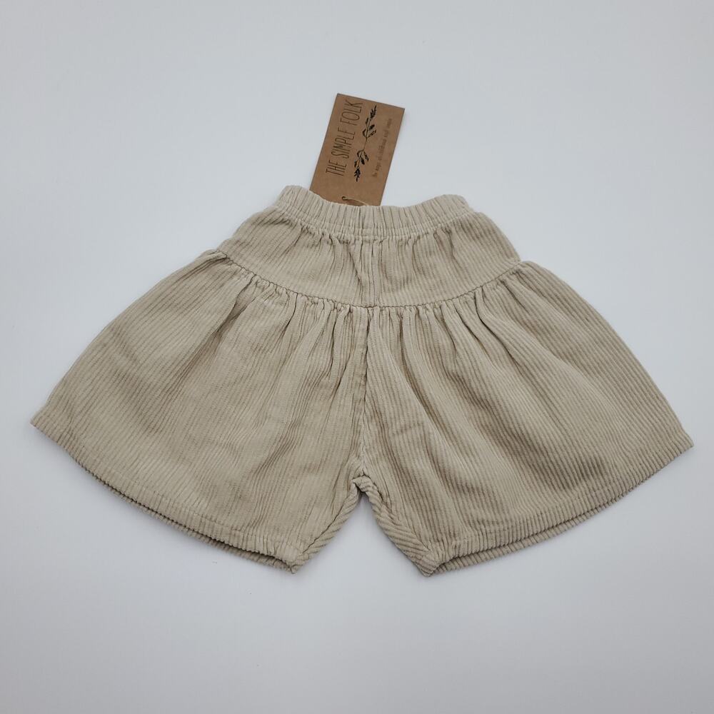 The Simple Folk The Corduroy Culottes in Oatmeal Size 0/3 Months